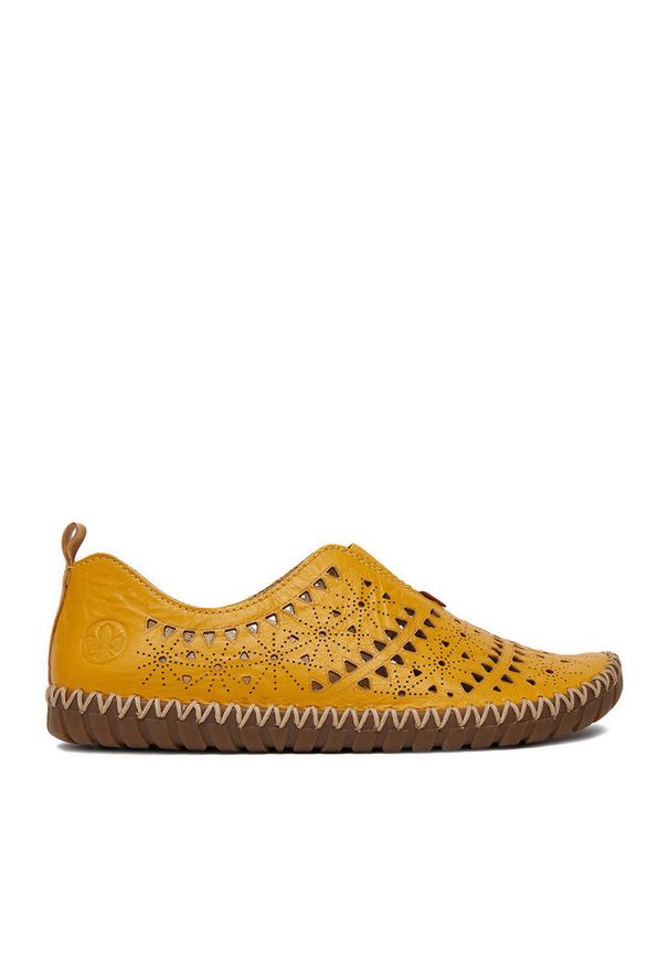 Półbuty Rieker. Kolor: żółty