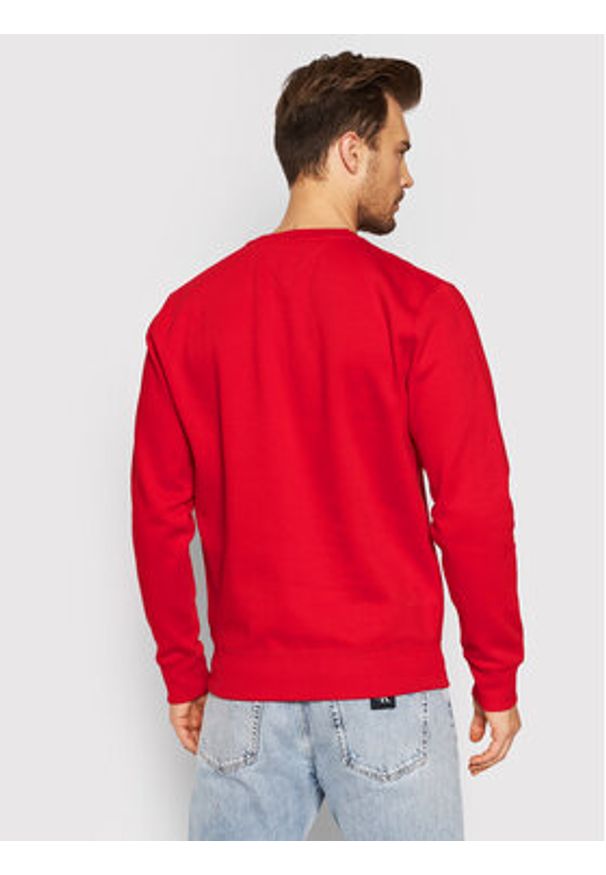 Tommy Jeans Bluza Fleece DM0DM09591 Czerwony Regular Fit. Kolor: czerwony. Materiał: bawełna, syntetyk
