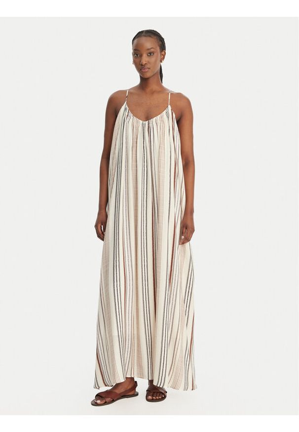 Eleh Sukienka letnia SS260133 Écru Relaxed Fit. Materiał: wiskoza. Sezon: lato