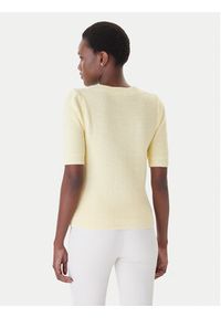 Morgan Kardigan 261-MYRTILE Żółty Slim Fit. Kolor: żółty. Materiał: bawełna #4