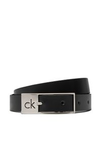 Calvin Klein Pasek Damski Ck Cut Square Buckle 2.0 K60K613155 Czarny. Kolor: czarny. Materiał: skóra #1