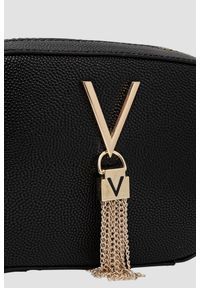 Valentino by Mario Valentino - VALENTINO Czarna torebka ze złotymi okuciami Divina Camera Bag. Kolor: czarny. Styl: elegancki, casual, wizytowy #5