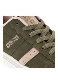 Big-Star - Zielone Sneakersy Big Star Stylowe Obuwie Damskie. Okazja: na co dzień. Zapięcie: sznurówki. Kolor: zielony. Materiał: jeans, materiał. Obcas: na platformie #4