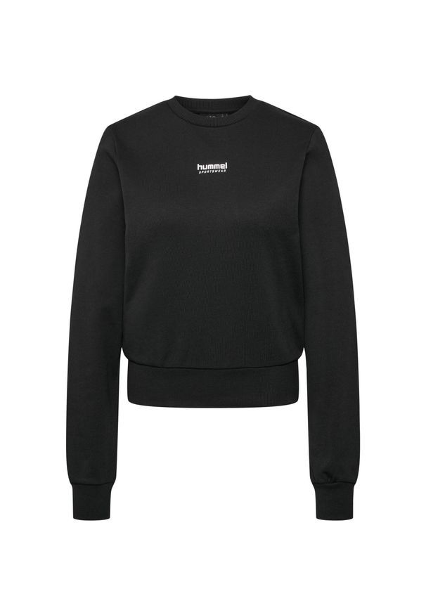 Damska bluza typu crop Hummel LGC Daya. Kolor: czarny. Materiał: dresówka, materiał. Sport: fitness
