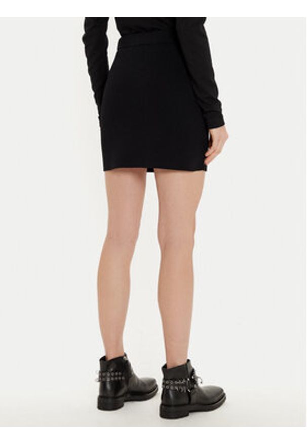 Sisley Spódnica ołówkowa 1MNPM000D Czarny Slim Fit. Kolor: czarny. Materiał: syntetyk
