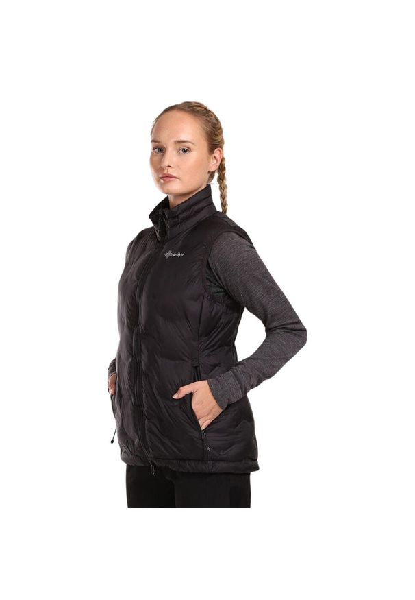 Kamizelka damska ocieplana Kilpi NAI-W. Kolor: czarny. Materiał: nylon