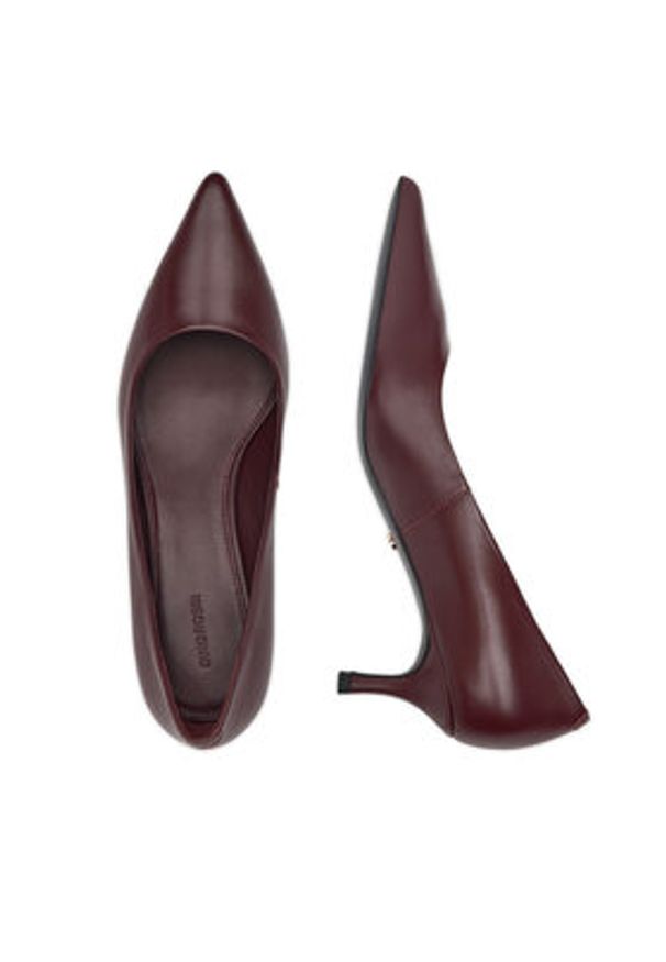 Gino Rossi - GINO ROSSI Czółenka DANI-V1937-31-1 Bordowy. Kolor: czerwony. Materiał: skóra. Obcas: na szpilce