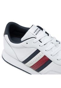 TOMMY HILFIGER - Tommy Hilfiger Sneakersy Runner Evo Lth Mix Ess FM0FM05121 Biały. Kolor: biały. Materiał: materiał #6