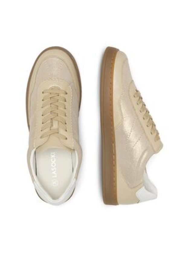 Lasocki Sneakersy WI16-DELECTA-02 Beżowy. Kolor: beżowy. Materiał: skóra