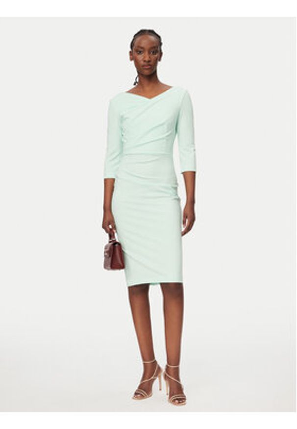 Rinascimento Sukienka koktajlowa CFC0127699003 Zielony Slim Fit. Kolor: zielony. Materiał: syntetyk. Styl: wizytowy