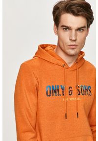 Only & Sons - Bluza. Okazja: na co dzień. Kolor: pomarańczowy. Wzór: nadruk. Styl: casual
