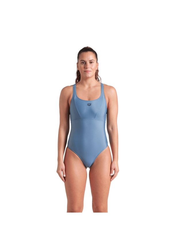 Damski kostium kąpielowy 1-częściowy Arena Solid Control Pro Back. Kolor: szary