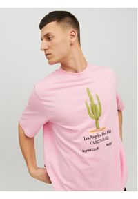 Jack & Jones - Jack&Jones T-Shirt Grocery 12230754 Różowy Oversize. Kolor: różowy. Materiał: bawełna #4