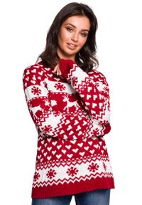 MOE - Ciepły Sweter z Zimowym Motywem - Model 1. Materiał: akryl. Sezon: zima