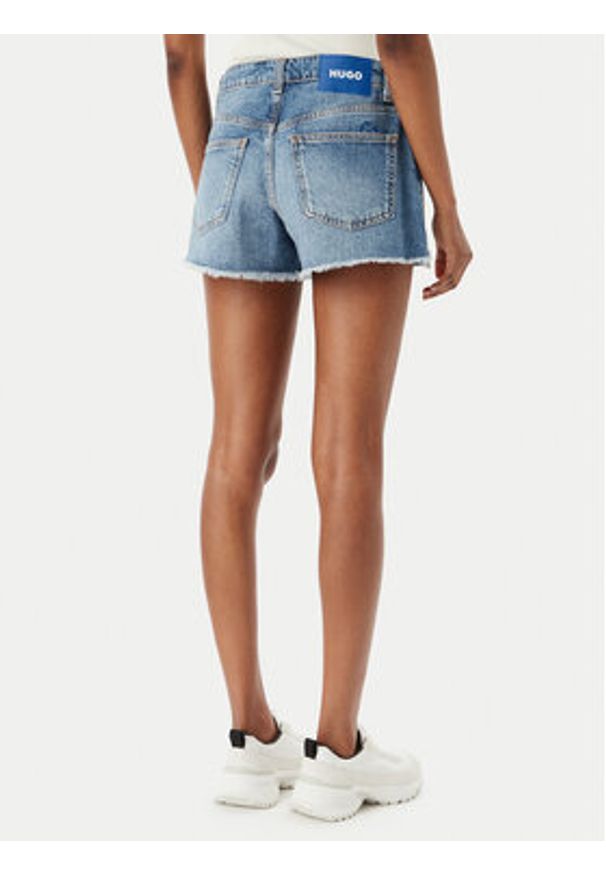 Hugo - HUGO Szorty jeansowe Galimon 50561167 Niebieski Regular Fit. Kolor: niebieski. Materiał: bawełna