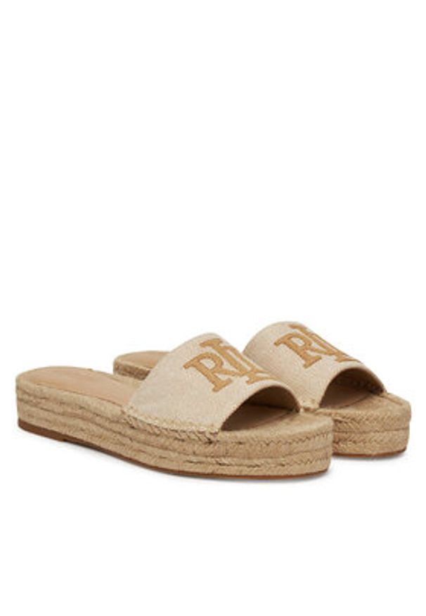 Lauren Ralph Lauren - LAUREN RALPH LAUREN Espadryle Polly 802966866001 Beżowy. Kolor: beżowy. Materiał: materiał
