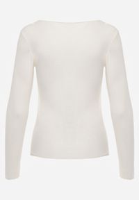 Renee - Beżowy Bluzka Longsleeve z Wiskozy i Kaszmiru Unelle. Kolor: beżowy. Materiał: wiskoza, kaszmir. Długość rękawa: długi rękaw. Styl: klasyczny #8