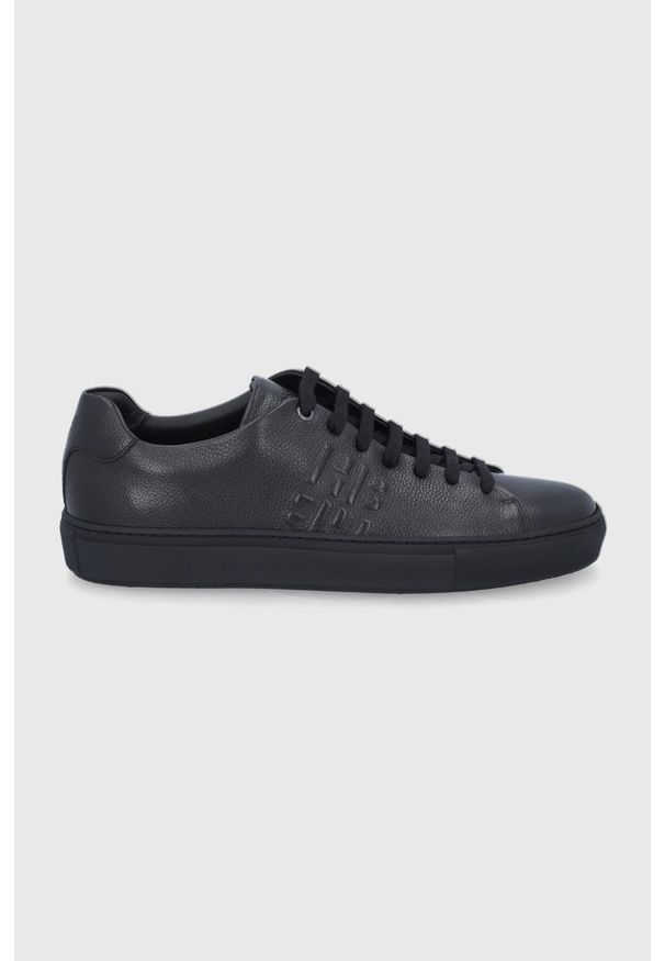 BOSS - Boss - Buty skórzane. Nosek buta: okrągły. Zapięcie: sznurówki. Kolor: czarny. Materiał: skóra