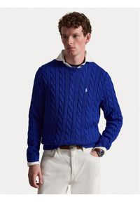 Polo Ralph Lauren Sweter 710775885544 Niebieski Regular Fit. Typ kołnierza: polo. Kolor: niebieski. Materiał: bawełna #1