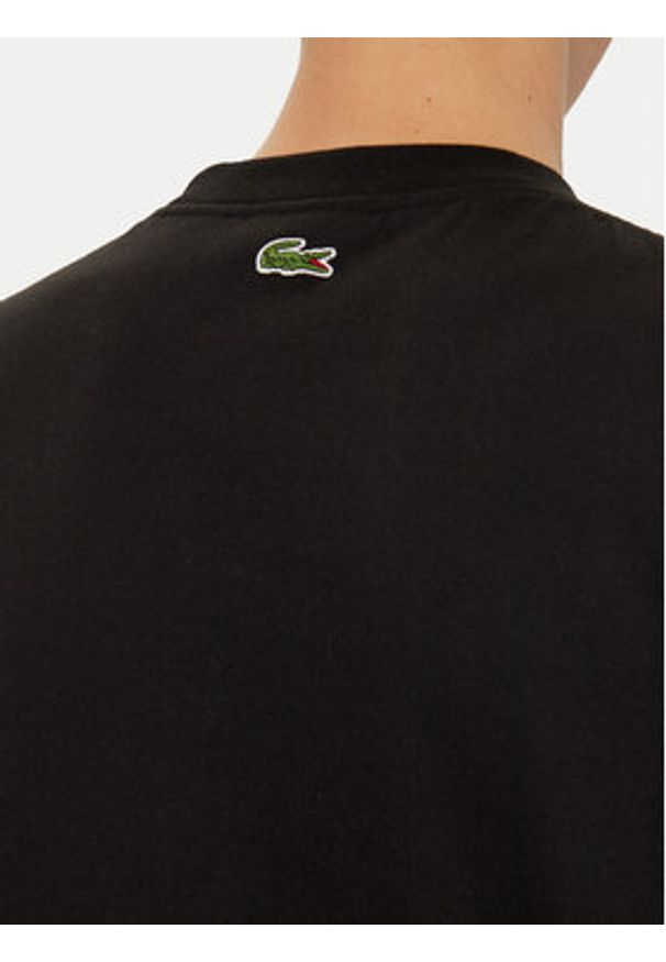 Lacoste T-Shirt TH4149 Czarny Regular Fit. Kolor: czarny. Materiał: bawełna