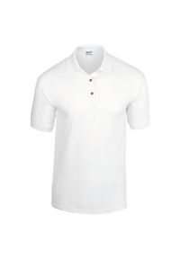GILDAN - Koszulka polo z dżerseju Gildan Dryblend. Typ kołnierza: polo. Kolor: biały. Materiał: jersey. Styl: elegancki #1