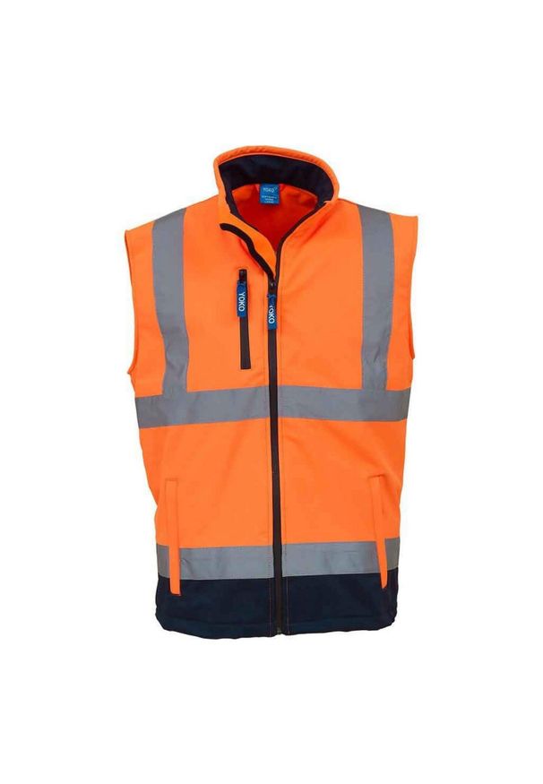 YOKO - Softshellowa Kamizelka Dla Dorosłych Unisex HiVis. Kolor: żółty, pomarańczowy, wielokolorowy, niebieski