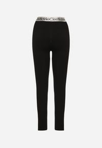 Born2be - Czarne Elastyczne Legginsy z Szeroką Gumą w Pasie Rindama. Kolor: czarny. Materiał: guma. Styl: sportowy #7