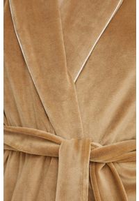 United Colors of Benetton szlafrok kolor brązowy. Kolor: brązowy. Materiał: dzianina #5