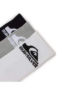 Quiksilver Zestaw 3 par wysokich skarpet męskich AS_QUIKSILVER_101W_SS25 (3-PACK) Biały. Kolor: biały. Materiał: materiał, bawełna