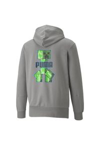 Bluza dresowa męska Puma X MINECRAFT. Kolor: szary. Materiał: dresówka #2