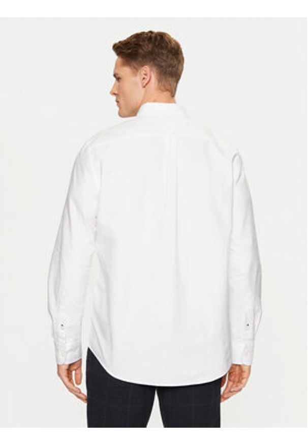 TOMMY HILFIGER - Tommy Hilfiger Koszula Solid Heritage MW0MW35774 Biały Regular Fit. Kolor: biały. Materiał: bawełna