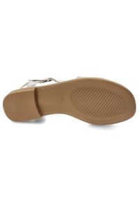 Beżowe Sandały S.Barski Eleganckie Obuwie Damskie. Kolor: beżowy. Sezon: lato. Obcas: na płaskiej podeszwie. Styl: elegancki