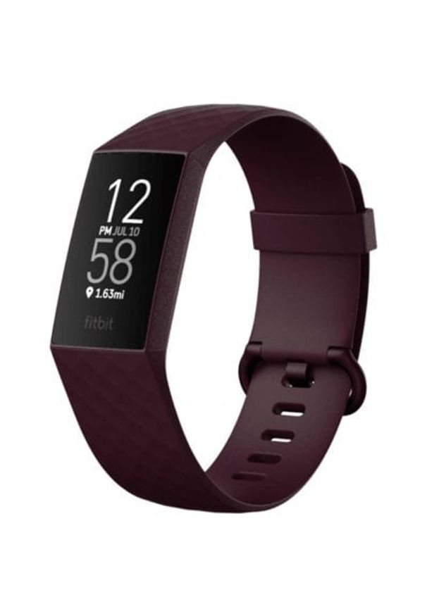 Smartband FITBIT Charge 4 Bordowy. Kolor: czerwony. Styl: elegancki