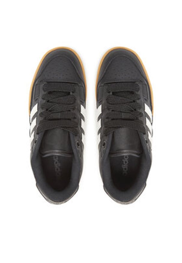 Adidas - adidas Sneakersy Rapid Court Low J JQ1728 Czarny. Kolor: czarny. Materiał: skóra