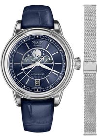 AVIATOR - Zegarek damski Aviator V.1.33.0.255.4-SET srebrny. Kolor: srebrny #1