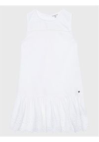 Guess Sukienka letnia J3GK10 WCVM0 Biały Regular Fit. Kolor: biały. Materiał: bawełna. Sezon: lato