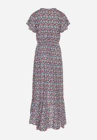 Born2be - Czarno-Zielona Bawełniana Sukienka z Gumką w Talii i Asymetrycznym Dołem Orrizae. Okazja: na co dzień. Typ kołnierza: dekolt kopertowy, kołnierz z falbankami. Kolor: czarny. Materiał: bawełna. Długość rękawa: krótki rękaw. Sezon: wiosna, lato. Typ sukienki: asymetryczne. Styl: elegancki, casual #7