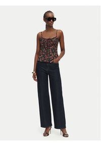 Guess Top W6YH97 W4497 Czarny Regular Fit. Kolor: czarny. Materiał: bawełna #2
