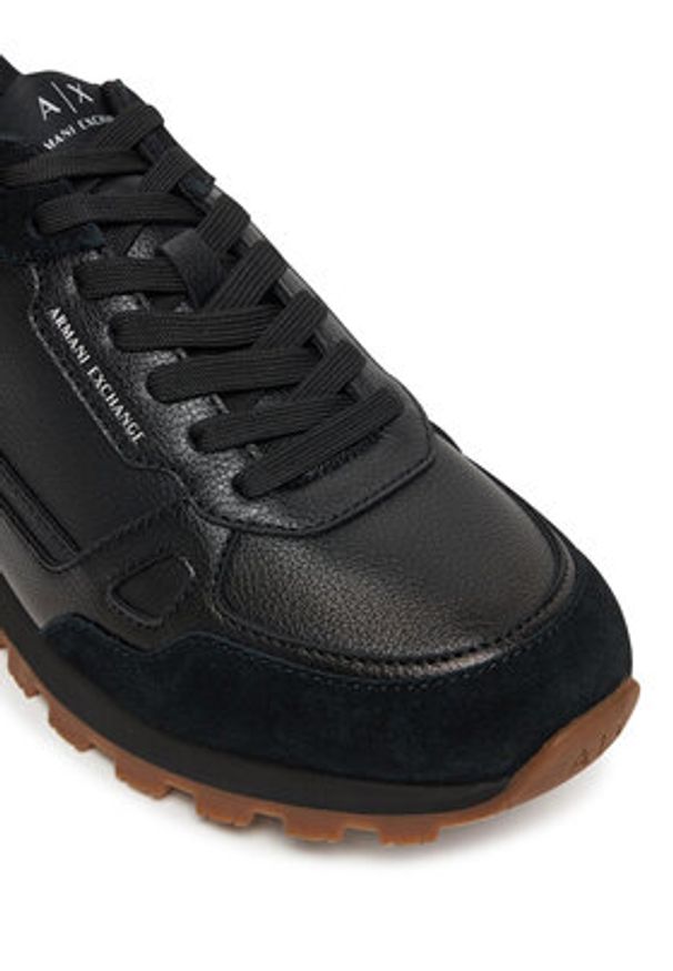 Armani Exchange Sneakersy XM001725 AF17540 UC001 Czarny. Kolor: czarny. Materiał: skóra