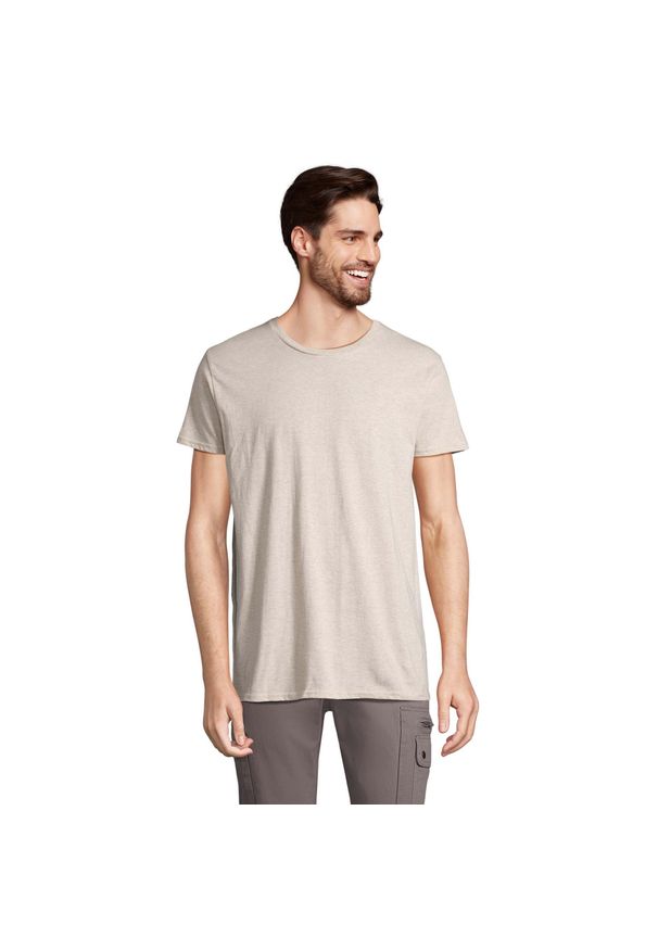 SOL'S - Męska Koszulka Crusader Heather. Kolor: beżowy. Sport: turystyka piesza