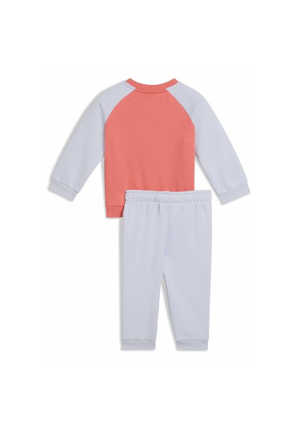 Puma - Zestaw dla małych dzieci Minicats Essentials z raglanową bluzą PUMA. Kolor: niebieski. Materiał: guma, prążkowany. Wzór: nadruk