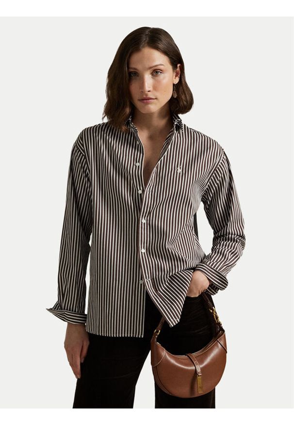 Polo Ralph Lauren Koszula 211910743031 Brązowy Regular Fit. Typ kołnierza: polo. Kolor: brązowy. Materiał: bawełna