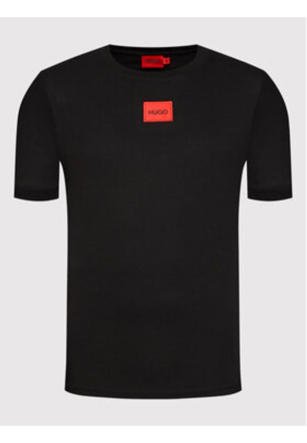 Hugo T-Shirt Diragolino212 50447978 Czarny Regular Fit. Kolor: czarny. Materiał: bawełna