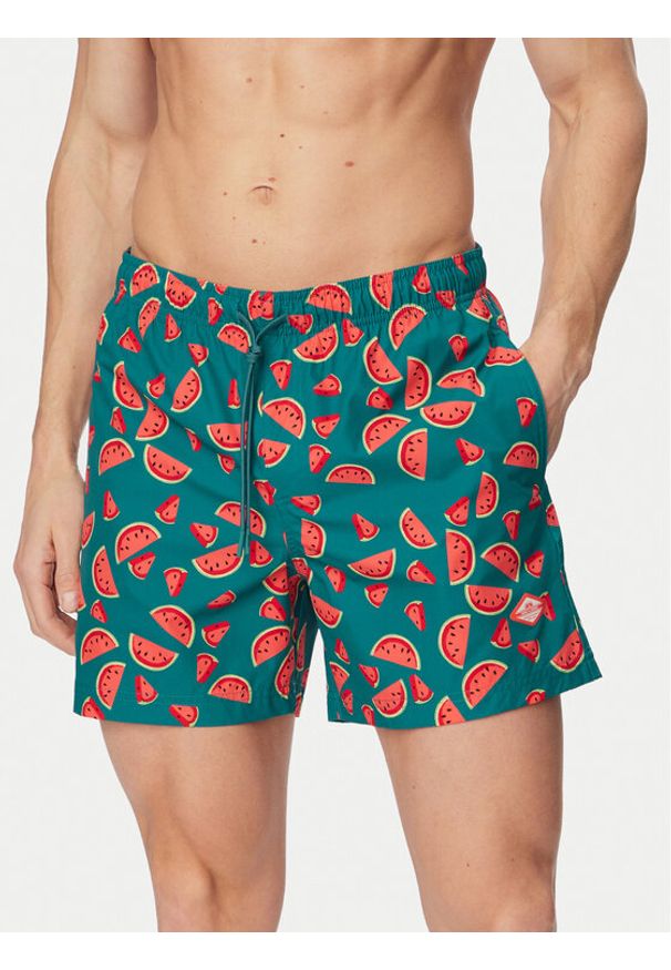 Jack & Jones Szorty kąpielowe Maui Vibes 12291426 Niebieski Regular Fit. Kolor: niebieski. Materiał: syntetyk