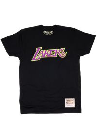 Mitchell & Ness - Koszulka z logo Los Angeles Lakers NBA Neon. Kolor: czarny #1