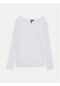 Vero Moda Bluzka Maxi My 10228809 Biały Slim Fit. Kolor: biały. Materiał: bawełna #6