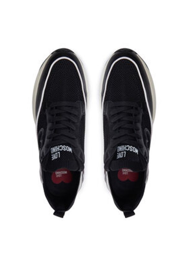 Love Moschino - LOVE MOSCHINO Sneakersy JA15416G0LIYK00A Czarny. Kolor: czarny. Materiał: materiał