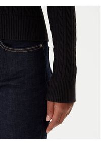 Tommy Jeans Sweter Cable Essential DW0DW22165 Czarny Regular Fit. Kolor: czarny. Materiał: bawełna #4