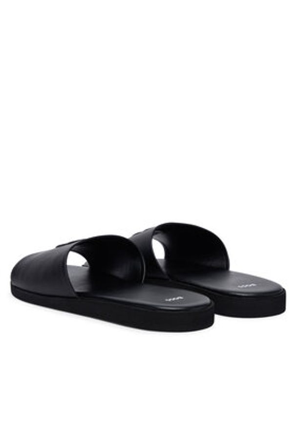 BOSS Klapki Darrel 50563148 Czarny. Kolor: czarny. Materiał: skóra