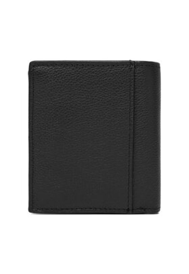Calvin Klein Duży Portfel Męski Micropebble Comp Trifold W Coin LV04D1034G Czarny. Kolor: czarny. Materiał: skóra